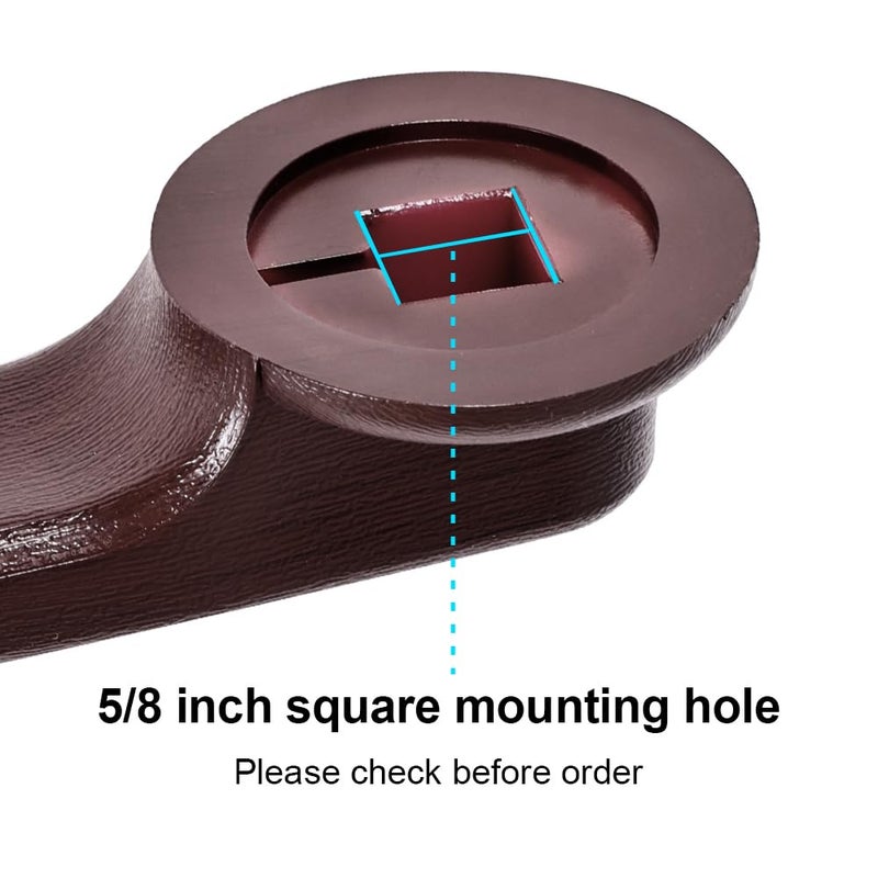 Yoogu 10 inch Recliner Handle Replacement Part Lever Kits 5/8 inch Square (red Oak Color) - Image 3